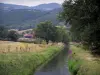 Paisagens do Loire - Rio, campos, árvores e colinas