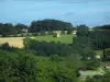 Paisagens do Périgord - Árvores e campos