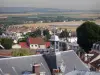 Paisagens de Val-d'Oise - Vista da Plaine de France, com os telhados da cidade de Écouen e os campos circundantes