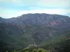 Paisajes de la Córcega interior - Montañas cubiertas de bosques