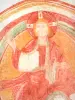 Palluau-sur-Indre - Antigo convento de Saint-Laurent: Afresco românico (pintura mural): Cristo em majestade