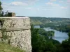 Panoramic view from the Deux-Amants coast - Deux-Amants viewpoint overlooking the Seine valley (river Seine and its green banks)