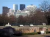 Parc de Bagatelle - Vue sur les tours de la Défense depuis le parc de Bagatelle