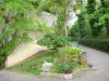 Parc de Belleville - Glycine et massif de fleurs du parc