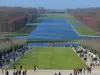 Parc du château de Versailles - Bassin d'Apollon, Grand Canal, pelouses et arbres taillés