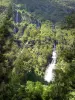 Parc National de La Réunion - Cirque de Salazie : cascade du Voile de la Mariée et son environnement verdoyant