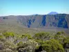 Parc National de La Réunion - Vue sur le sommet du piton des Neiges depuis un sentier de randonnée du massif de la Fournaise