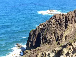 Parc Naturel Régional de la Martinique - Réserve naturelle de la presqu'île de la Caravelle : côte sauvage et océan Atlantique