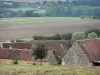 Parc Naturel Régional du Perche - Bâtiments d'une ferme, arbres et champs