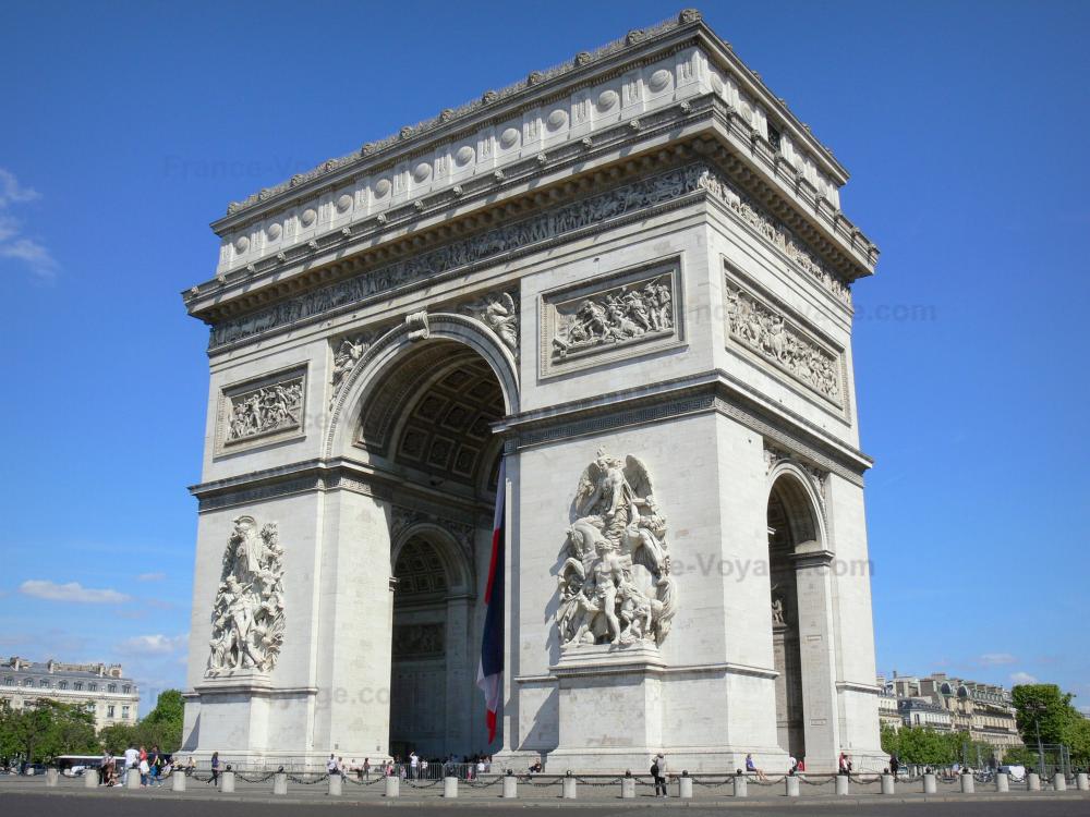 Guide de Paris - Arc de Triomphe - Arc de Triomphe de l'Étoile sur la place Charles-de-Gaulle