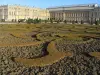 Park of the Palace of Versailles - Parterre du Midi and castle (Midi wing being restored)
