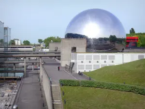 Park van la Villette - Geode van de Cité des sciences et de l'industrie