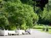 Parque de Bagatelle - Deje de relax en un banco en el parque