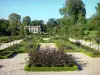 Parque de Bagatelle - Bagatelle jardín de rosas con vistas al invernadero