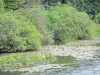Parque Natural Regional de Millevaches em Limousin - Planalto Millevaches: lagoa Oussines em uma natureza verde e preservada
