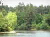 Paysages de la Corrèze - Lac de Feyt entouré d'arbres