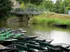 Paysages des Deux-Sèvres - Vallée de la Sèvre niortaise - Marais poitevin - Venise verte - Coulon : embarcadère pour une promenade en barque dans le marais mouillé 