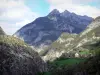Paysages des Hautes-Alpes - Parc Naturel Régional du Queyras : maisons, prairies et montagnes