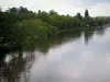 Paysages d'Indre-et-Loire - Rivière (le Cher) et rive avec des arbres