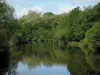 Paysages du Limousin - Arbres au bord d'un étang