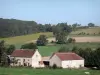 Paysages de la Marne - Ferme, pâturages, champs et arbres