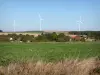 Paysages de l'Yonne - Éoliennes dominant la campagne bourguignonne