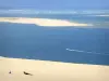 Pilat dune - Views of the Banc d'Arguin National Nature Reserve, at the entrance of the Arcachon basin, from the top of the Pilat dune 