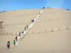 Pilat dune - Stairs allowing to climb the dune 