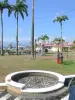 Pointe-a-Pitre - Praça da vitória com palmeiras reais