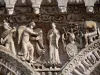 Poitiers - Église Notre-Dame-la-Grande de style roman : sculptures de la façade
