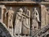 Poitiers - Église Notre-Dame-la-Grande de style roman : sculptures de la façade