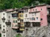 Pont-en-Royans - Old houses with colorful facades overhanging the Bourne river (town in the Vercors Regional Nature Park)