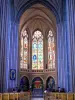 Pontmain - Inside the Notre-Dame basilica of Pontmain: choir