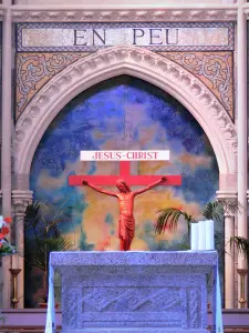 Pontmain - Interior, de, nosso, senhora, de, pontmain, basílica :, altar