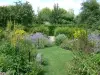 Pontoise - Parc du musée Pissarro : jardin des cinq sens avec ses plantes aromatiques et médicinales