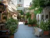 Porto-Vecchio - Ruelle avec ses maisons ornées de plantes et de fleurs