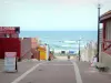 Porto velho de Boucau de Albret - Lojas na Avenue de la Plage com vista para o Oceano Atlântico