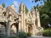 Postman Cheval's Ideal Palace - Niches, doors, staircase and carved details of the west facade