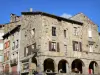 Pradelles - Façades de maisons du village