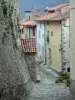 Prats-de-Mollo-la-Preste - Ruelle en gevels van huizen van de ommuurde stad