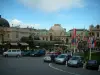 Principauté de Monaco - Casino de Monte-Carlo et sa terrasse de café, voitures