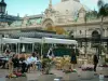 Principauté de Monaco - Terrasse de café et Casino de Monte-Carlo