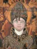 Priorato de Souvigny - Dentro de la iglesia prioral de San Pedro y San Pablo: armario de las reliquias: el retrato de San Odilon