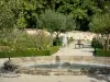 Priorato de Souvigny - Agua de la piscina en el jardín del convento de Souvigny
