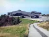 Puy de Dôme - Volcano van de Puys (Monts Dome): uitzicht van het bezoekerscentrum en informatie, in het Regionale Natuurpark van de Auvergne Vulkanen