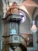 Le Puy-en-Velay - Ciudad episcopal - Interior de la catedral de Notre-Dame: púlpito