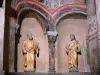 Le Puy-en-Velay - Cité épiscopale - Intérieur de la cathédrale Notre-Dame : statues de saint Zacharie et saint Joseph