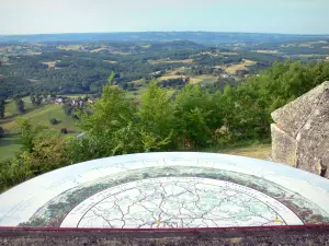 Puy d'Yssandon - Panorama da tabela de orientação