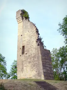 Puy d'Yssandon - Torre feudal, vestígio de um castelo medieval, no topo do puy d'Yssandon