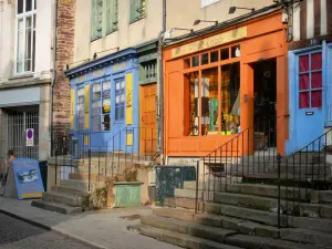 Rennes - Vieille ville : devantures colorées